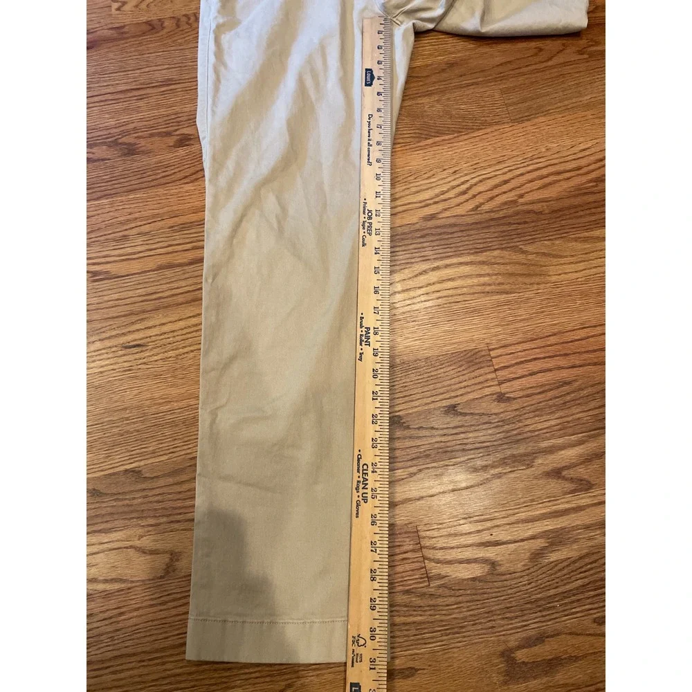 J. Crew Flex Mens Chino Pants 34x32 Beige Tan Straight Fit Flat Front Bundle 2